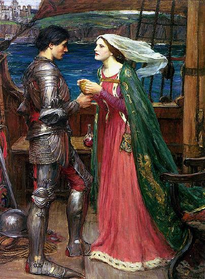 John William Waterhouse Tristan and Isolde with the Potion